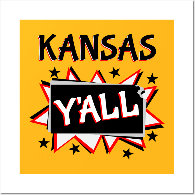 Kansas Y'all Wall Art by mailboxdisco